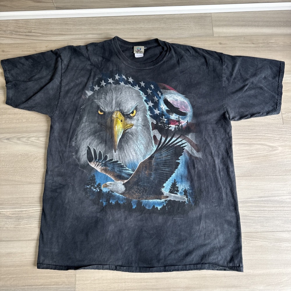 Liquid Blue Mens 2XL Eagle‎ tee shirt all over print graphic 2015 USA America